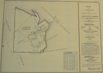 P.E. Harris cannery, survey plat, 1926