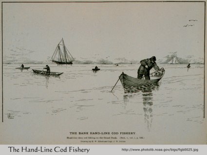 Dory hand-lining for codfish-Elliott