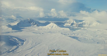 Fisher Caldera in winter, Unimak Island, Alaska
