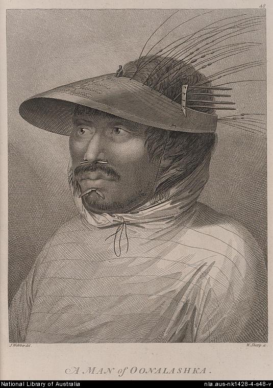 Man, Unangan (Aleut), from Oonalashka, Capt. Cook's voyage