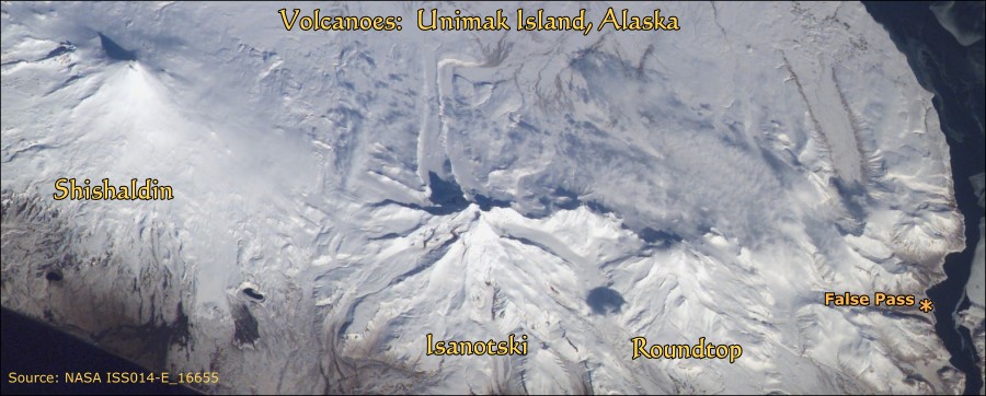 Volcanoes on Unimak Island, Alaska